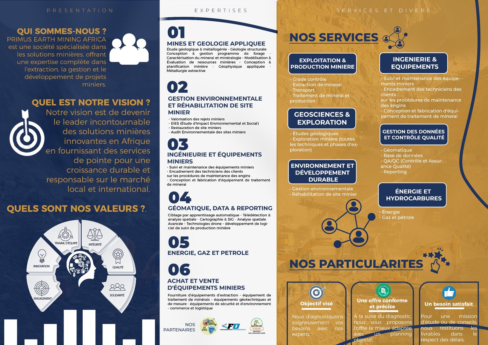 Aperçu de la brochure des services PRIMUS EARTH